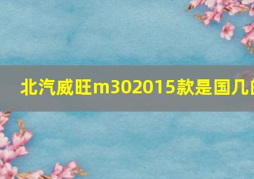 北汽威旺m302015款是国几的