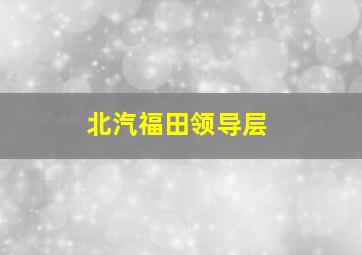 北汽福田领导层