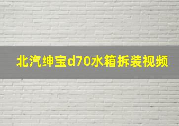 北汽绅宝d70水箱拆装视频