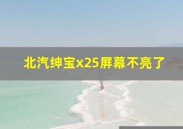 北汽绅宝x25屏幕不亮了