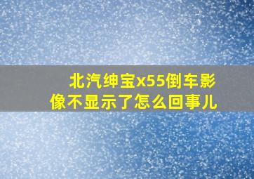 北汽绅宝x55倒车影像不显示了怎么回事儿