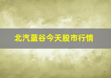 北汽蓝谷今天股市行情