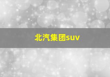 北汽集团suv