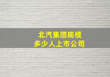 北汽集团规模多少人上市公司