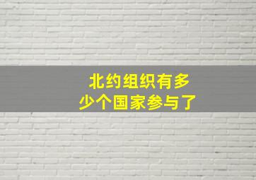 北约组织有多少个国家参与了