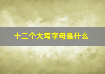 十二个大写字母是什么