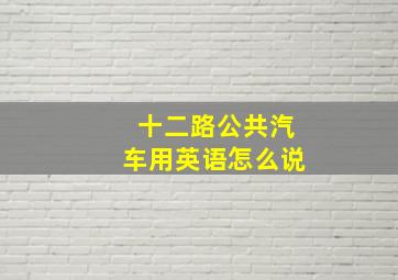 十二路公共汽车用英语怎么说