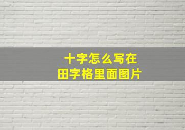 十字怎么写在田字格里面图片