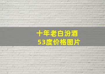 十年老白汾酒53度价格图片