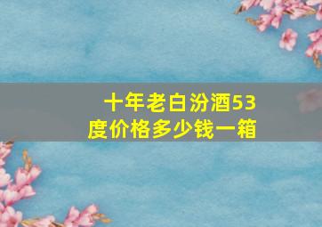 十年老白汾酒53度价格多少钱一箱