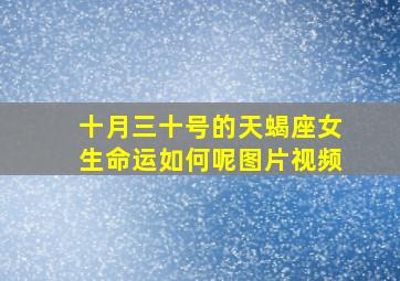 十月三十号的天蝎座女生命运如何呢图片视频