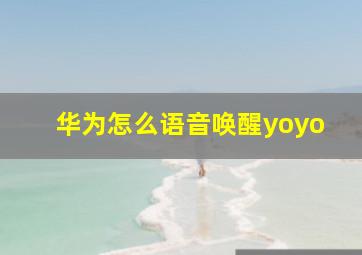 华为怎么语音唤醒yoyo