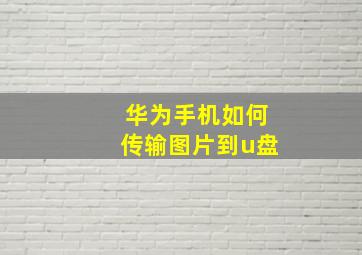 华为手机如何传输图片到u盘