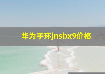 华为手环jnsbx9价格