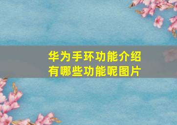 华为手环功能介绍有哪些功能呢图片