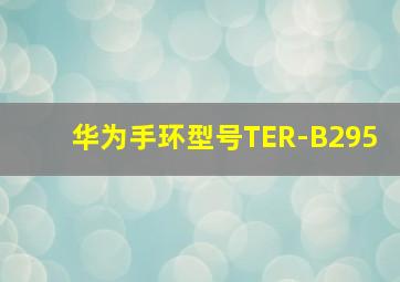 华为手环型号TER-B295