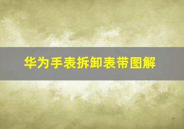 华为手表拆卸表带图解