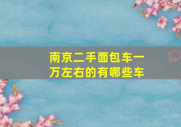 南京二手面包车一万左右的有哪些车