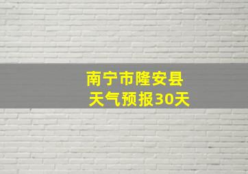 南宁市隆安县天气预报30天