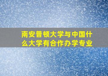 南安普顿大学与中国什么大学有合作办学专业