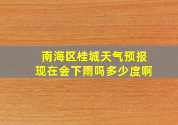 南海区桂城天气预报现在会下雨吗多少度啊