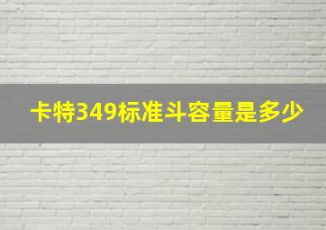 卡特349标准斗容量是多少