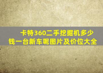 卡特360二手挖掘机多少钱一台新车呢图片及价位大全