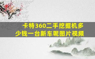 卡特360二手挖掘机多少钱一台新车呢图片视频