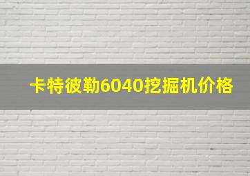 卡特彼勒6040挖掘机价格