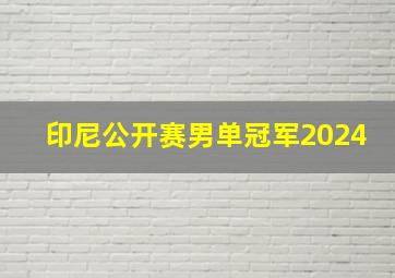 印尼公开赛男单冠军2024