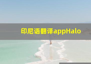 印尼语翻译appHalo