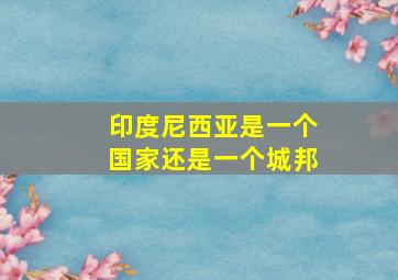 印度尼西亚是一个国家还是一个城邦