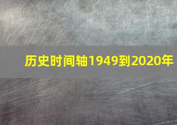 历史时间轴1949到2020年