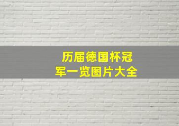 历届德国杯冠军一览图片大全