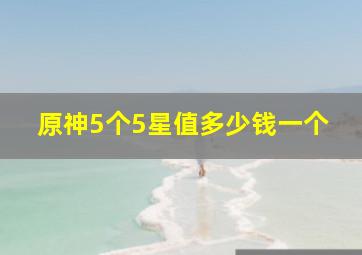 原神5个5星值多少钱一个