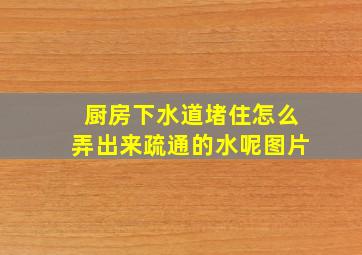 厨房下水道堵住怎么弄出来疏通的水呢图片