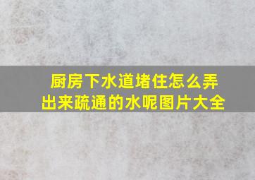 厨房下水道堵住怎么弄出来疏通的水呢图片大全