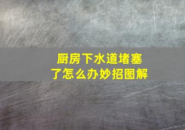 厨房下水道堵塞了怎么办妙招图解