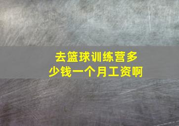 去篮球训练营多少钱一个月工资啊