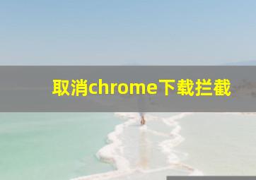 取消chrome下载拦截