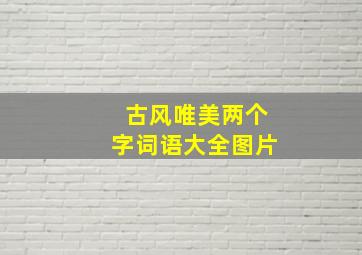 古风唯美两个字词语大全图片