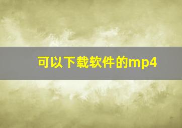 可以下载软件的mp4