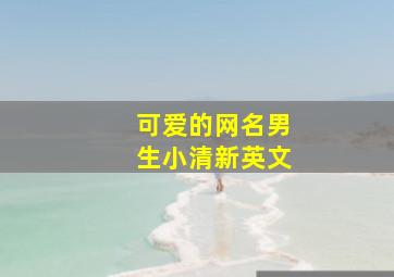 可爱的网名男生小清新英文