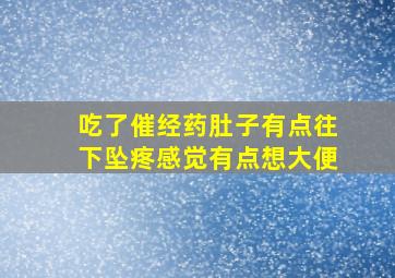 吃了催经药肚子有点往下坠疼感觉有点想大便