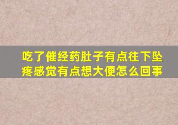 吃了催经药肚子有点往下坠疼感觉有点想大便怎么回事