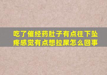 吃了催经药肚子有点往下坠疼感觉有点想拉屎怎么回事