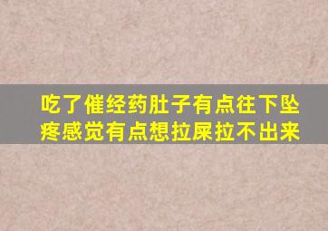 吃了催经药肚子有点往下坠疼感觉有点想拉屎拉不出来