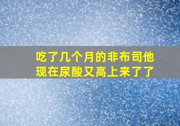 吃了几个月的非布司他现在尿酸又高上来了了