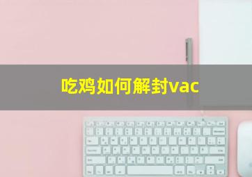 吃鸡如何解封vac