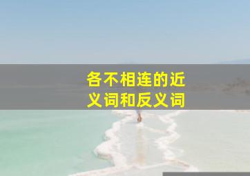 各不相连的近义词和反义词